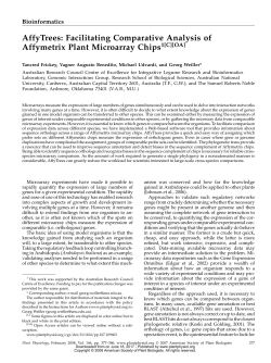 AffyTrees: Facilitating Comparative Analysis of