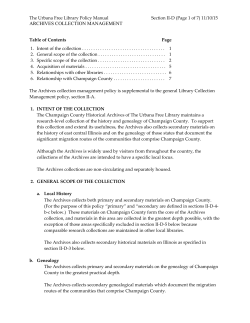 archives collection management