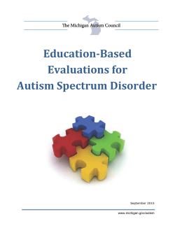 Education-Based Evaluations for ASD