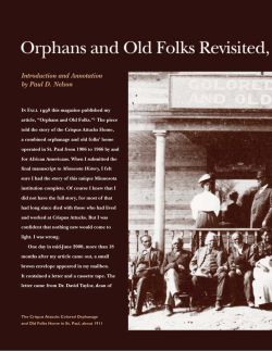 Orphans and old folks revisited, with a story by Lloyd L