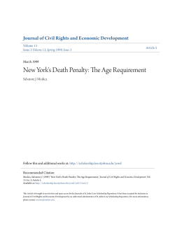 New York`s Death Penalty: The Age Requirement