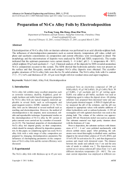 Preparation of Ni-Co Alloy Foils by Electrodeposition