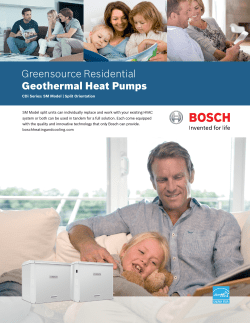 Greensource Residential Geothermal Heat Pumps