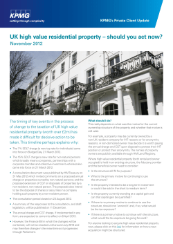 KPMG`s Private Client Update