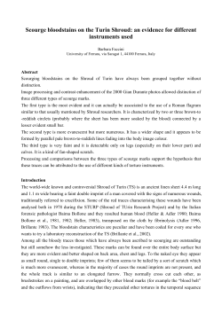 Scourge bloodstains on the Turin Shroud