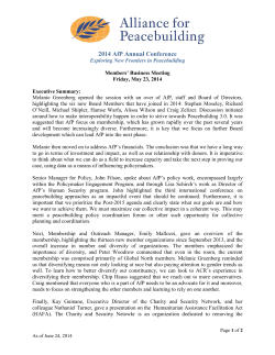 Notes - Alliance for Peacebuilding