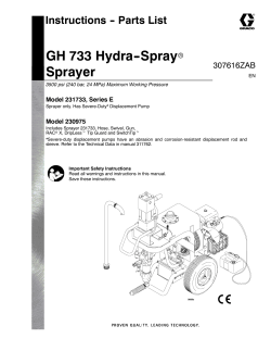 307616ZAB GH 733 Hydra-Sprayer, Instructions-Parts