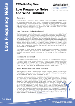 Low Frequency Noise - Wind Measurement International
