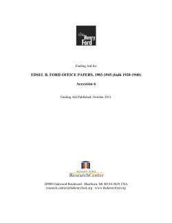 Edsel B. Ford office papers, 1903-1945