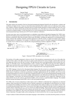 Designing FPGA Circuits in Lava