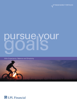 OPTIMUM MARKET PORTFOLIOS With Experience