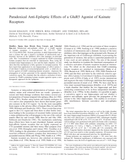 Paradoxical Anti-Epileptic Effects of a GluR5 Agonist of Kainate