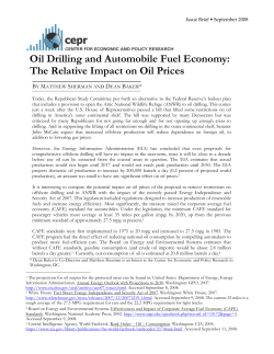 Oil Drilling and Automobile Fuel Economy: The Relative Impact on