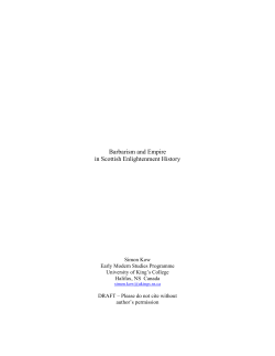 Barbarism and Empire in Scottish Enlightenment History