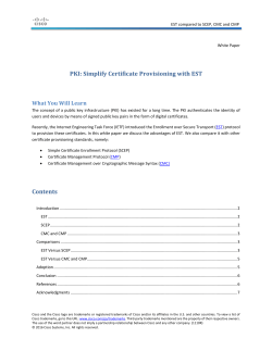 PKI: Simplify Certificate Provisioning with EST
