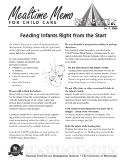 Feeding Infants Right from the Start