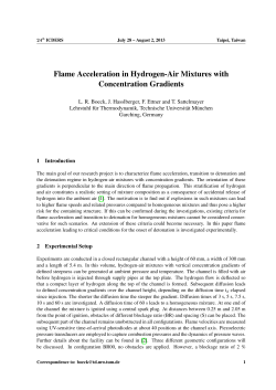Flame Acceleration in Hydrogen-Air Mixtures with Concentration