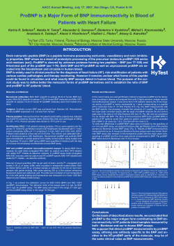 ProBNP is a Major Form of BNP Immunoreactivity in