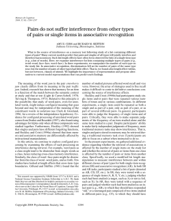 Pairs do not suffer interference from other types of pairs or single