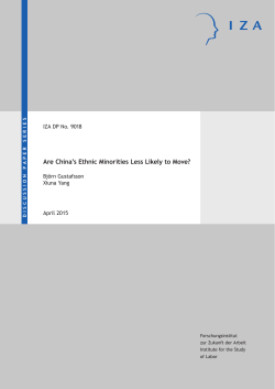 Are China`s Ethnic Minorities Less Likely to Move?