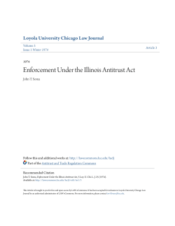 Enforcement Under the Illinois Antitrust Act
