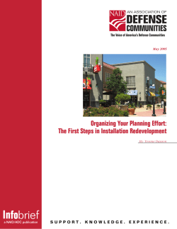 Organizing Your Planning Effort - Association of Defense Communities