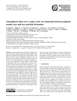 Atmospheric data over a solar cycle