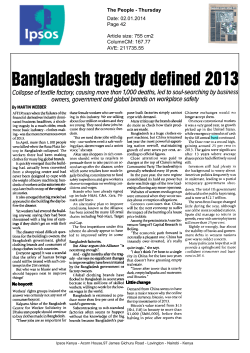 Bangladesh tragedy defined 2013