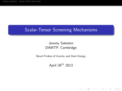 Scalar-Tensor Screening Mechanisms