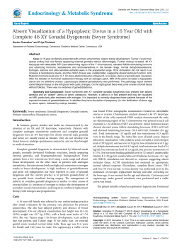 Absent Visualization of a Hypoplastic Uterus in a 16 Year Old with