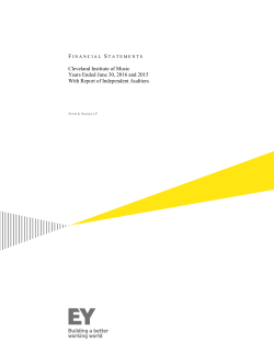 Audited Financial Statement - Cleveland Institute of Music