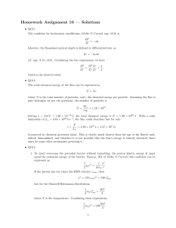 Homework Assignment 10 &mdash; Solutions