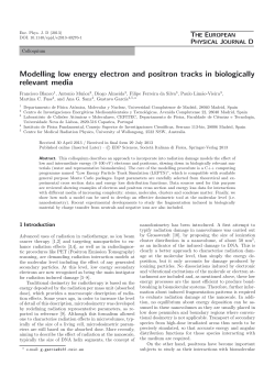 Modelling low energy electron and positron tracks in