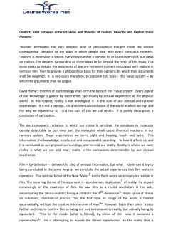 Conflicts exist between different ideas and theories of realism