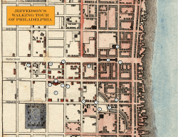 jefferson`s walking tour of philadelphia