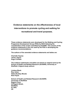 Evidence statements