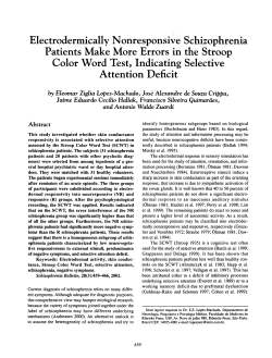 Electrodermically Nonresponsive Schizophrenia Patients Make