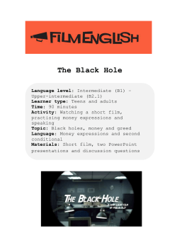 the black hole lesson instructions