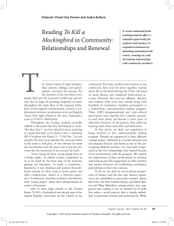 Reading To Kill a Mockingbird in Community: Relationships