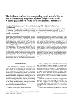 The influence of surface morphology and wettabilit on the