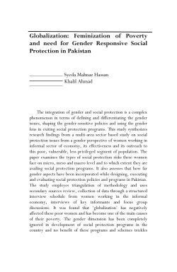 Feminization of Poverty and need for Gender Responsive Social