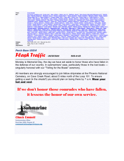 If we don`t honor those comrades who have fallen, it lessens the