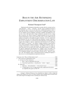 bias in the air: rethinking employment discrimination law