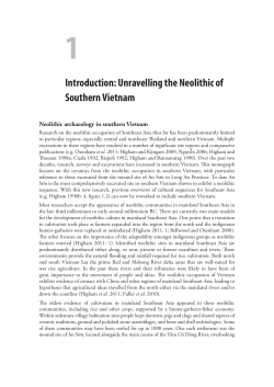 Introduction: Unravelling the Neolithic of Southern Vietnam