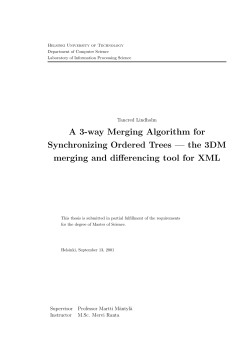A 3-way Merging Algorithm for Synchronizing Ordered Trees &mdash; the