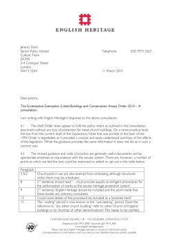 Ecclesiastical Exemption Order