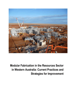 Modular Fabrication in the Resources Sector in Western Australia