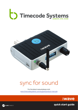 Timecode Systems Wave Manual