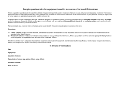 Torture Tools Questionnaire