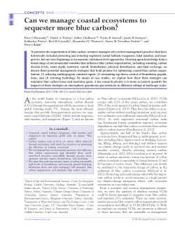 Blue Carbon in Coastal Ecosystems - QCNR